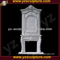 large white marble antique fireplace for sale